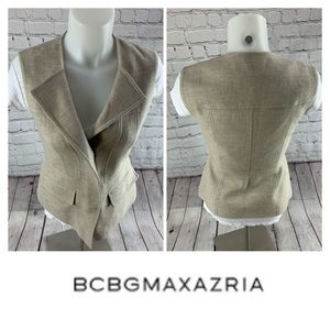 BCBG Zip Closure Creme Vest